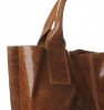 Kožené kabelka shopper bag Genuine Leather zrzavá 788